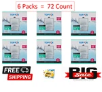 6 Packs Top Fin Large Power Filter Cartridges. Fixed Price $64.76.