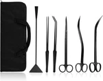 Aquascaping Tools 7 1 Kit Aquarium Plant Scissors Set Curved & Black. Fixed Price $35.94.