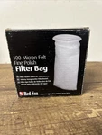 Red Sea 100 Micron Felt Fine Polish Filter Bag 4" X 10.5". Fixed Price $17.00.