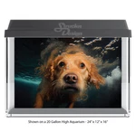 Golden Labrador Retriever Polyester Fish Tank Glass Backdrop Aquarium Background. Fixed Price $41.66.