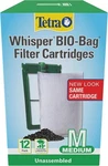 Tetra Whisper Bio-bag Disposable Filter Cartridges Unassembled Medium 3 Or 12 Pc. Fixed Price $29.97.