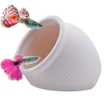 Saim Fish Hideout For Aquarium, Ceramic Jar Tank Large, White. Fixed Price $16.09.