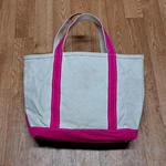 Vintage L.l.bean Canvas Tote Bag Cream & Pink. Fixed Price $79.00.