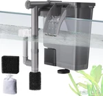 5W Hang On Aquarium Filter: Ultra Quiet 124 Gph Fish Tank With Spo. Fixed Price $21.85.