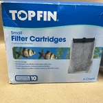 5 Aquarium Top Fin Power Filter Cartridge Small Size 10 Petsmart Compatible Pad. Fixed Price $8.90.