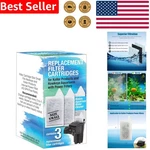 3 Pack Small Replacement Aquarium Filter Cartridges - Crystal Clear Water. Fixed Price $17.35.
