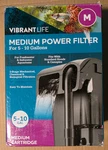 Vibrant Life Medium Power Filter With Cartridge For 5-10 Gal Fish Aquariums. Fixed Price $16.99.