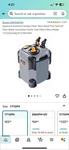 Vevor 30 Gallon Aquarium Canister Filter External 5W Uv 172GPH Fish Tank W/ Pump. Fixed Price $41.00.