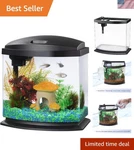 Aqueon Minibow Black 2.5 Gallon Fish Tank With Smartclean Filter Technology. Fixed Price $95.99.