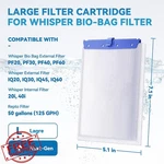 Esctabalt 6-IN-1 Large Filter Cartridges 16 Pack Whisper Bio-bag Compatible. Fixed Price $42.34.