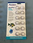 Aqueon Aquapacs Water Clarifier 12 Pack 10 Gallon. Fixed Price $9.08.