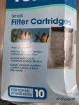 Topfin Power Filter Cartridge Small Size 10 Petsmart Compatible 6 Pack. Fixed Price $14.75.