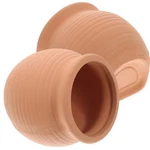 Popetpop Fish Tank Decorations Clay Hideaway 8.00X8.00X8.00CM, Light Brown. Fixed Price $31.51.