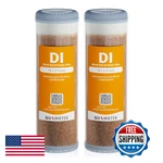 Max Water 2-PACK Refillable Mixed Bed Di Resin Filter Cartridge Fits Wide Style. Fixed Price $83.40.