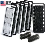 Slim Aquarium Filter Cartridges (6 Pcs) With Intake Sponges (2. Fixed Price $21.54.