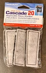 Penn-plax Cascade 20 Disposable Floss/carbon Filter Cartridges 3PK. Fixed Price $20.00.