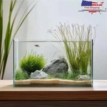 Rimless Frameless Glass Fish Tank Easy Maintenance Aquarium W/ Mat New. Fixed Price $59.50.