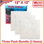 Inland Seas Poly-bio-marine Filter Pad, 12X12" Three Pack Bundle (3 Items). Fixed Price $156.59.