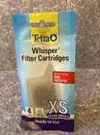 Tetra Whisper 4 Pack Xs Filter Cartridges AQ-78052 Activated Carbon Aquarium. Fixed Price $11.11.