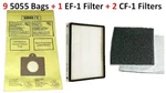 9 Bags For Kenmore Progressive Canister Vacuum Cleaner 5055 EF1 CF1 Filter Set. Fixed Price $15.49.