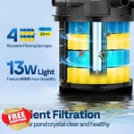 Vivohome Pressurized Filter 13W Uv Light 1580GPH Koi Ponds. Fixed Price $195.99.