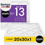20X30X1 Air Filter, Merv 13, Mpr 1500, 6 Pack, For Home Furnace & Hvac (actua. Fixed Price $129.14.
