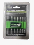 Grip 14 Pc Power Nut Driver Set Sae Metric Hex Shank Drill Bits New 69080 Nos. Fixed Price $14.87.