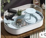 Turtle Tank Aquarium, Terrapin Lake Repti...white. Fixed Price $16.99.
