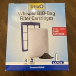 Tetra Whisper Bio-bag Disposable Filter Cartridges 8 Count, Large. Fixed Price $19.99.