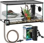 Reptizoo Glass Turtle Tank Kit, 10 Gallon Starter With Drainage. Fixed Price $210.12.