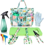 Gardening Gift Set For Adults - 10 Pcs Heavy Duty Tools With Tote Bag, Wh. Fixed Price $38.99.