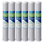 20" X 2.5" Block Carbon Water Filter Micron Whole House Cartridges Set Of 6. Fixed Price $59.99.