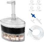 Aquarium Air Driven Corner Sponge Filter For Nano Fish Tank With Tubing, Valves. Fixed Price $14.99.