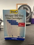 Tetra Whisper Bio-bag Filter Cartridges For Aquariums Ready To Use Blue, Large. Fixed Price $9.75.