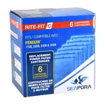 Seapora Rite-fit Cartridges For Penguin Filters 170B/200B/330B/350B (6 Pack). Fixed Price $20.99.