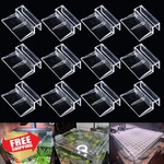 Nestbasics Aquarium Lid Clips 12PCS Transparent Glass Cover Support. Fixed Price $20.00.