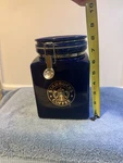 Vtg Starbucks Coffee Cobalt Blue Ceramic Air Lock Gasket Seal Top Canister 8". Fixed Price $28.99.