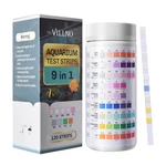 Villno 9 Aquarium Strips, 120 Count Fish Tank Water Testing Kit. Fixed Price $19.64.