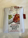 Joie Reusable Produce Bags 5PC. Eco-friendly, Mesh, Machine Washable Mfg Sealed. Fixed Price $9.99.