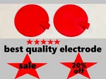 Replacement Reusable Rubber Carbon Electrode Pads Red, 2/PACK, 3". Fixed Price $26.99.