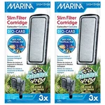 6 Pack Marina Slim Filter Carbon Plus Ceramic Cartridge Reduces Fish Stress. Fixed Price $20.06.