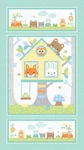 Benartex Playhouse Pals Panel 24" 43" Fabric Jessica Flick Forest Animals Kid. Fixed Price $9.00.