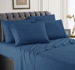 King Size Sheets Set - 4PC Solid Breathable Microfiber Bed Hotel Lux.... Fixed Price $40.52.