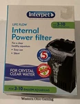 Interpet Life Flow Internal Power Filter New Read For 3-10 Gallon Fish Aquariums. Fixed Price $6.99.
