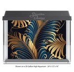Golden Fern Navy Blue Polyester Fish Tank Glass Backdrop Aquarium Background. Fixed Price $33.20.