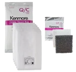 6 Kenmore Sears Type Q/c Hepa Vacuum Bags + CF-1 CF1 50558 50557 53292. Fixed Price $23.95.