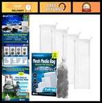 Durable High Flow Filter Media Bags For Aquariums & Ponds - 3"X8", 4 Pack, Draws. Fixed Price $21.59.