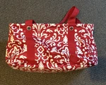 Thirty-one Red & White Paisley Medium Utility Tote Storage Basket. Fixed Price $14.95.