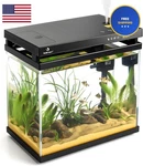Fishkeeper 2.3G Smart Aquarium - Hd Glass Tank Kits With Auto Feeder,. Fixed Price $71.49.