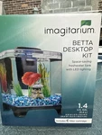 Imagitarium Betta Fish Aquarium Desktop Kit Led Lights 1.4 Gal. Fixed Price $30.00.